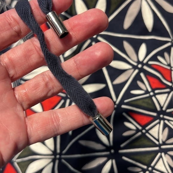 Tory Burch,Pima Cotton Shirt Dress Short Sleeve,Drawstring-Waist,Navy,Size S - Picture 5 of 8